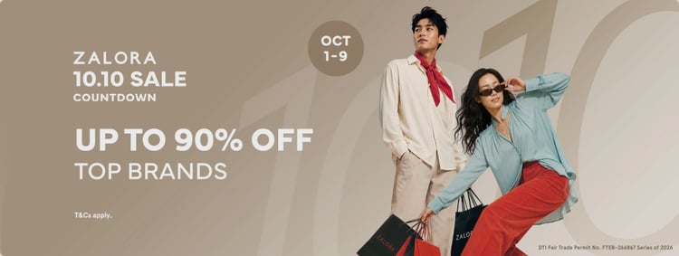 ZALORA 10.10 Sale countdown Philippines, up to 90% off top brands, October 1 to 9