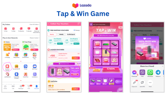 Lazada Tap & Win Game